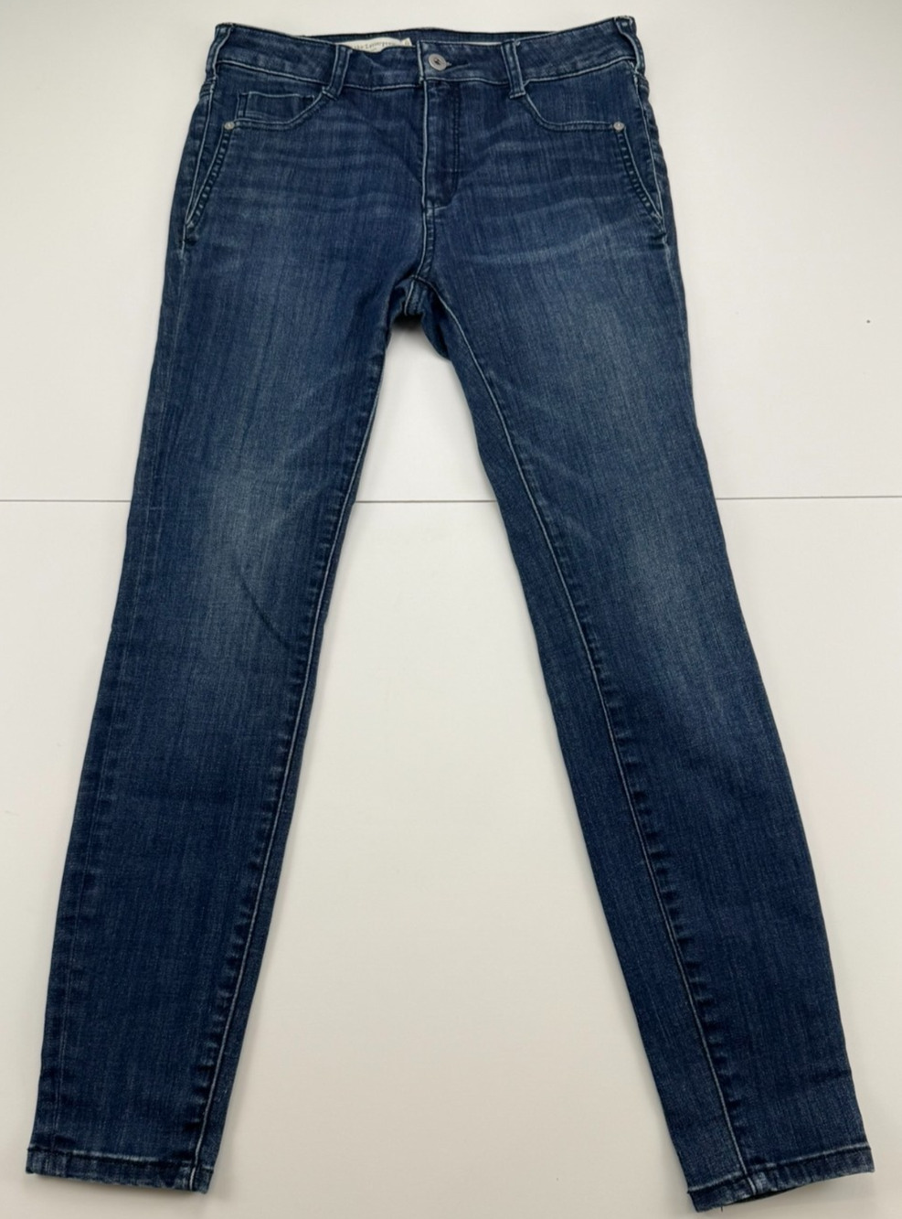 PILCRO BY ANTHROPOLOGIE HIGH RISE DENIM LEGGINGS SZ 27 MEDIUM WASH